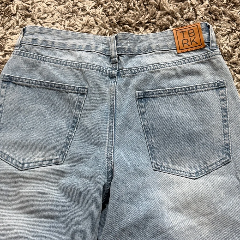Torn By Ronny Kobo Mariah Jeans Rhinestone Cutout Straight Leg Denim 27/4 - Picture 8 of 9